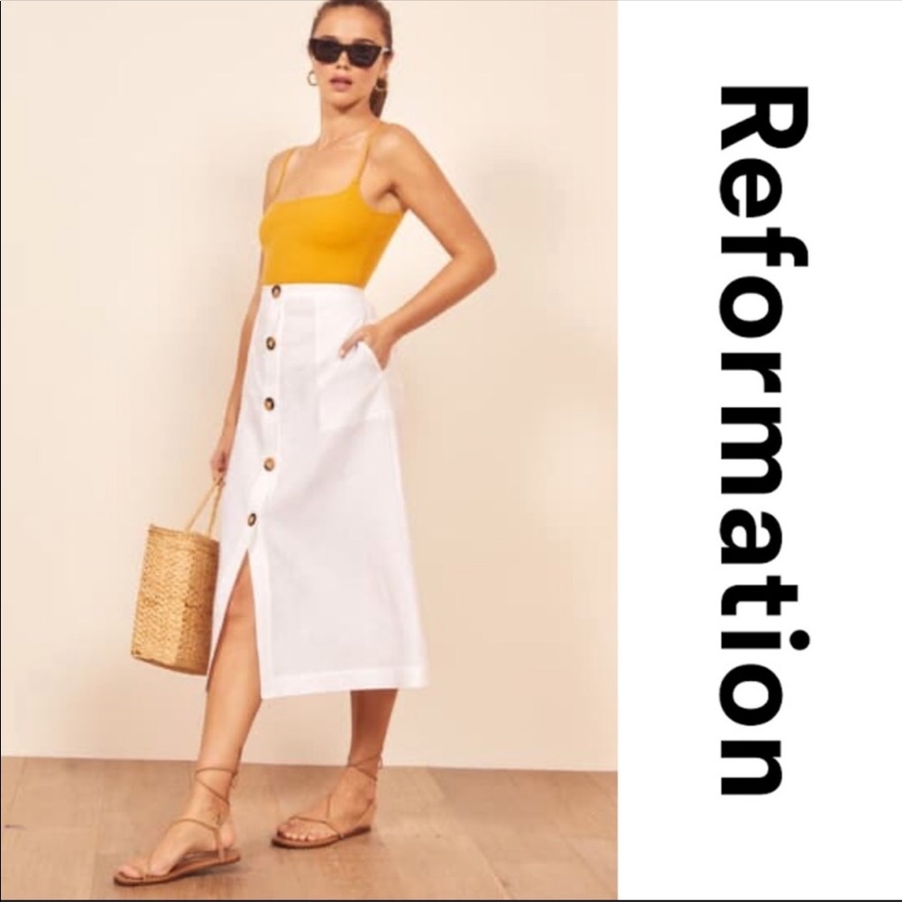 NWT Reformation Midi Skirt